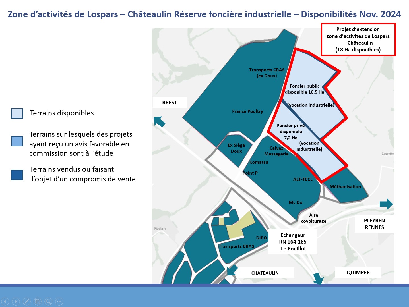 Visuel 2 de l'annonce : Terrain constructible à vocation industrielle - CHATEAULIN - Pôle économique Le Pouillot - ZA de Lospars