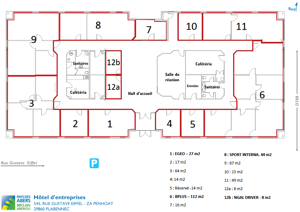 Visuel 5 de l'annonce : Hôtel d'entreprises - ZA de Penhoat - Plabennec - Bureaux à louer